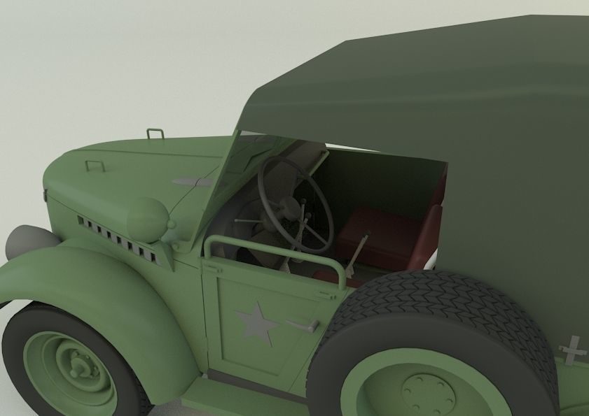 Soviet off-road vehicles GAZ-69 3D model_1