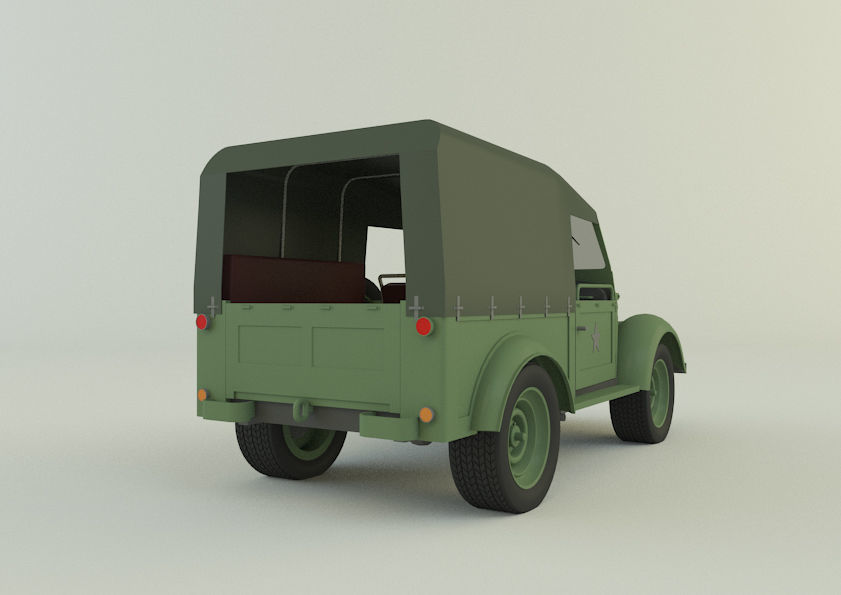 Soviet off-road vehicles GAZ-69 3D model_9