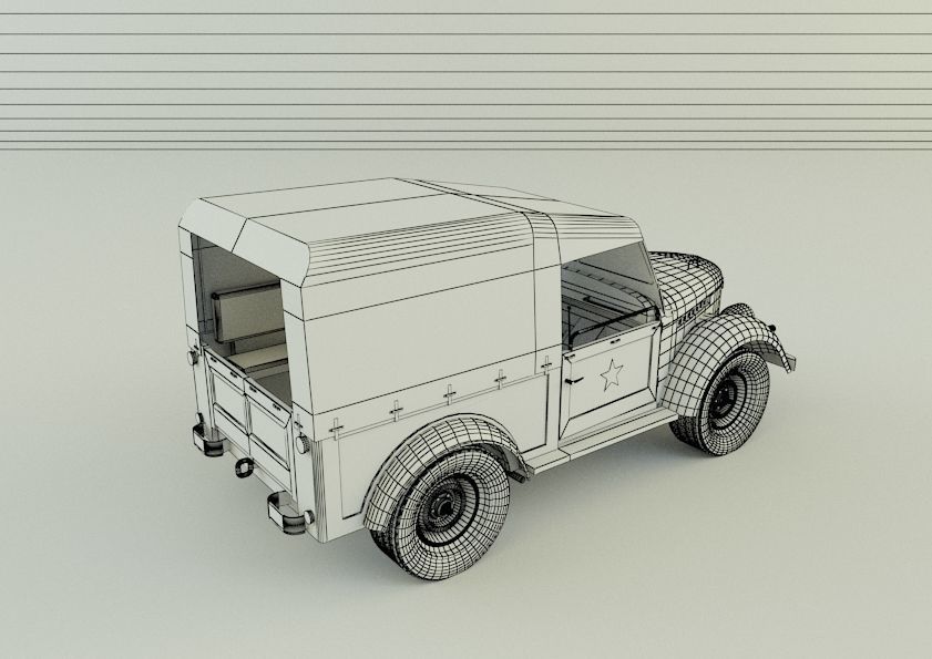 Soviet off-road vehicles GAZ-69 3D model_22