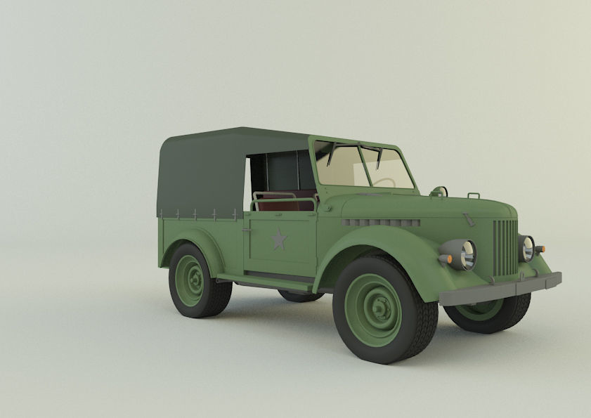 Soviet off-road vehicles GAZ-69 3D model_6