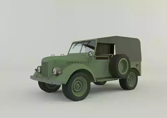 Soviet off-road vehicles GAZ-69 3D model