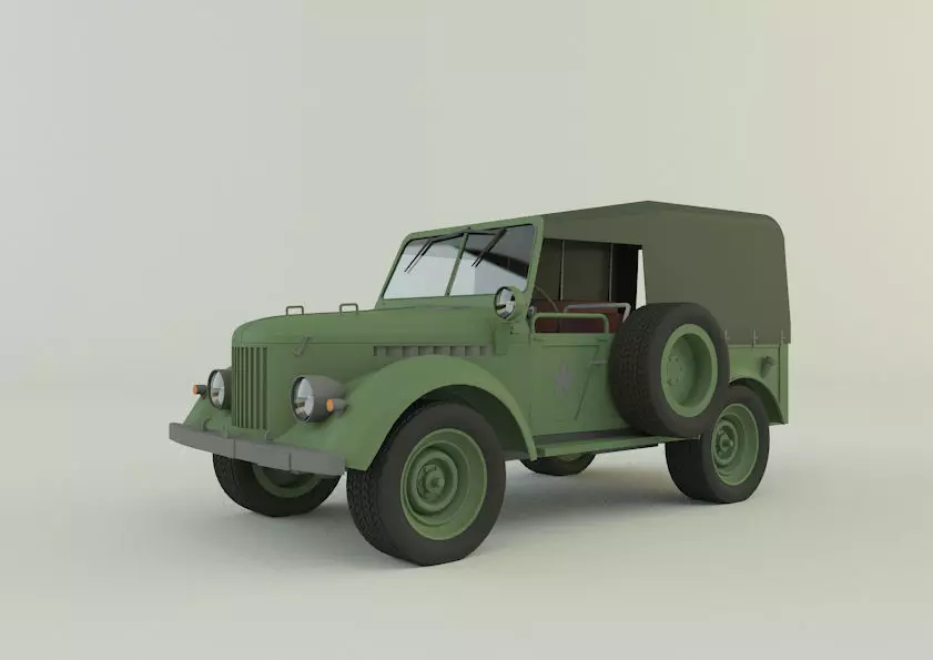 Soviet off-road vehicles GAZ-69 3D model_0