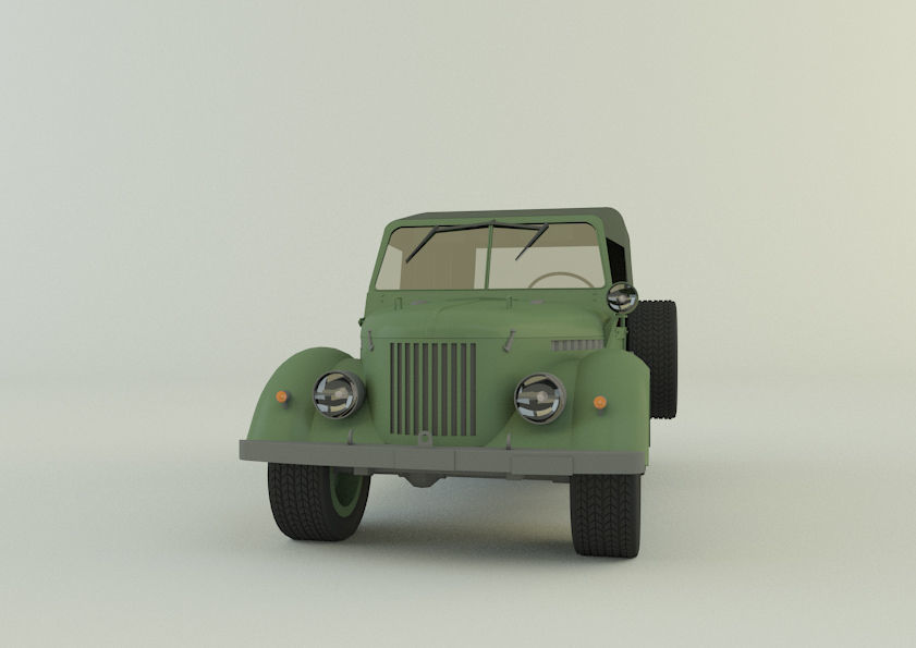 Soviet off-road vehicles GAZ-69 3D model_4