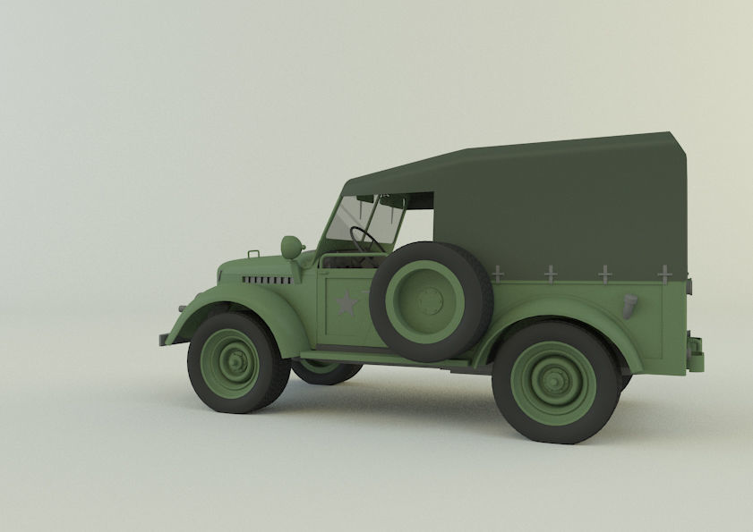 Soviet off-road vehicles GAZ-69 3D model_12