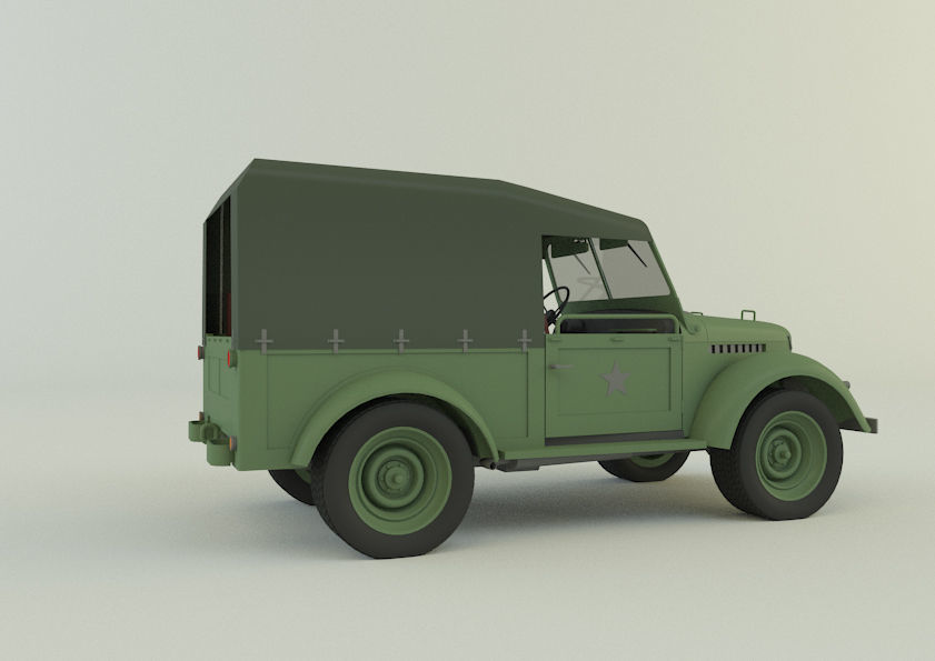 Soviet off-road vehicles GAZ-69 3D model_8