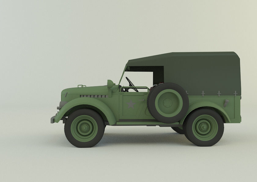 Soviet off-road vehicles GAZ-69 3D model_13