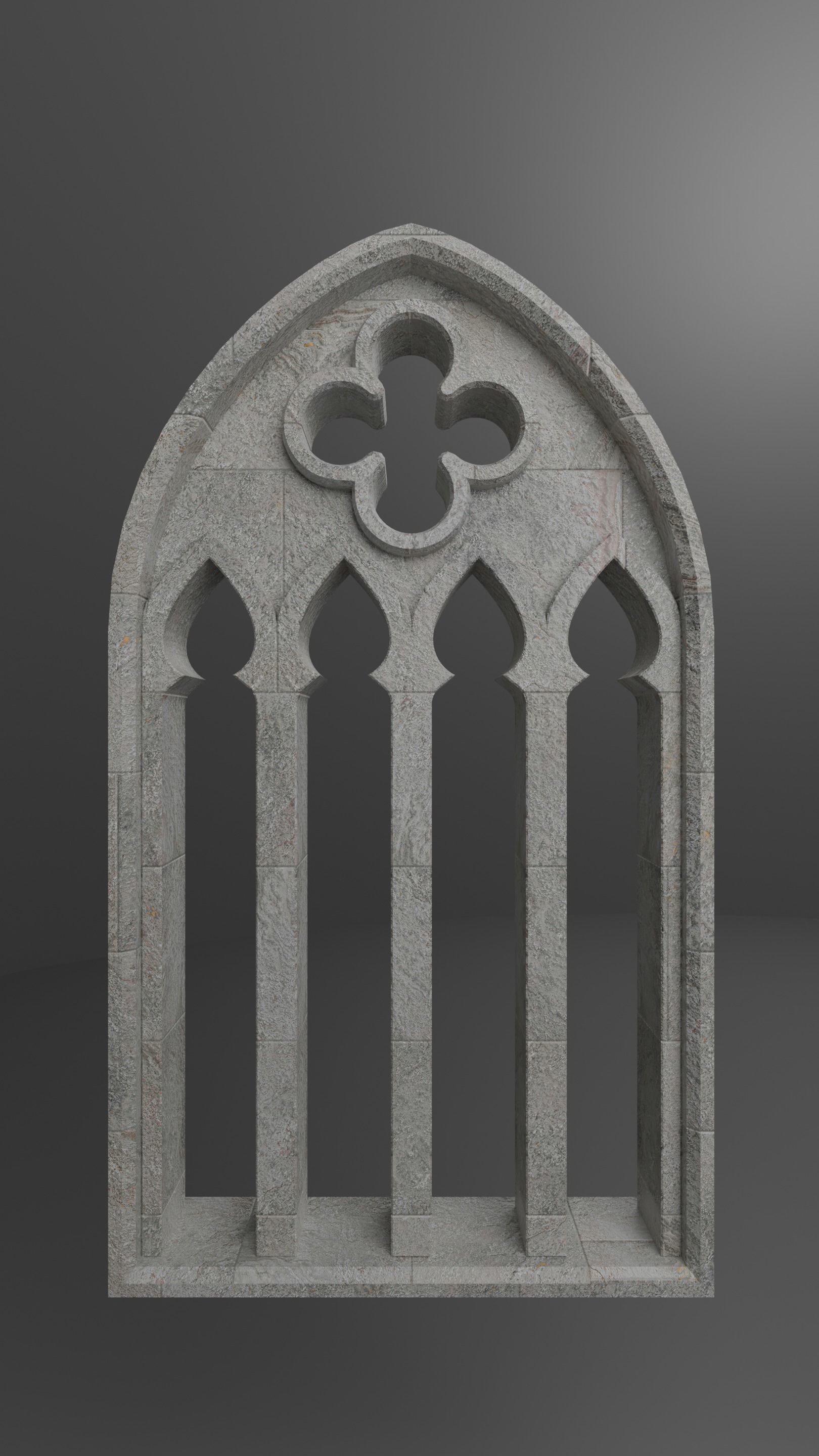 Gothic Medieval Window Set 3D model_5