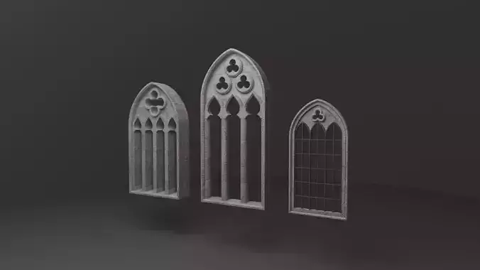 Gothic Medieval Window Set