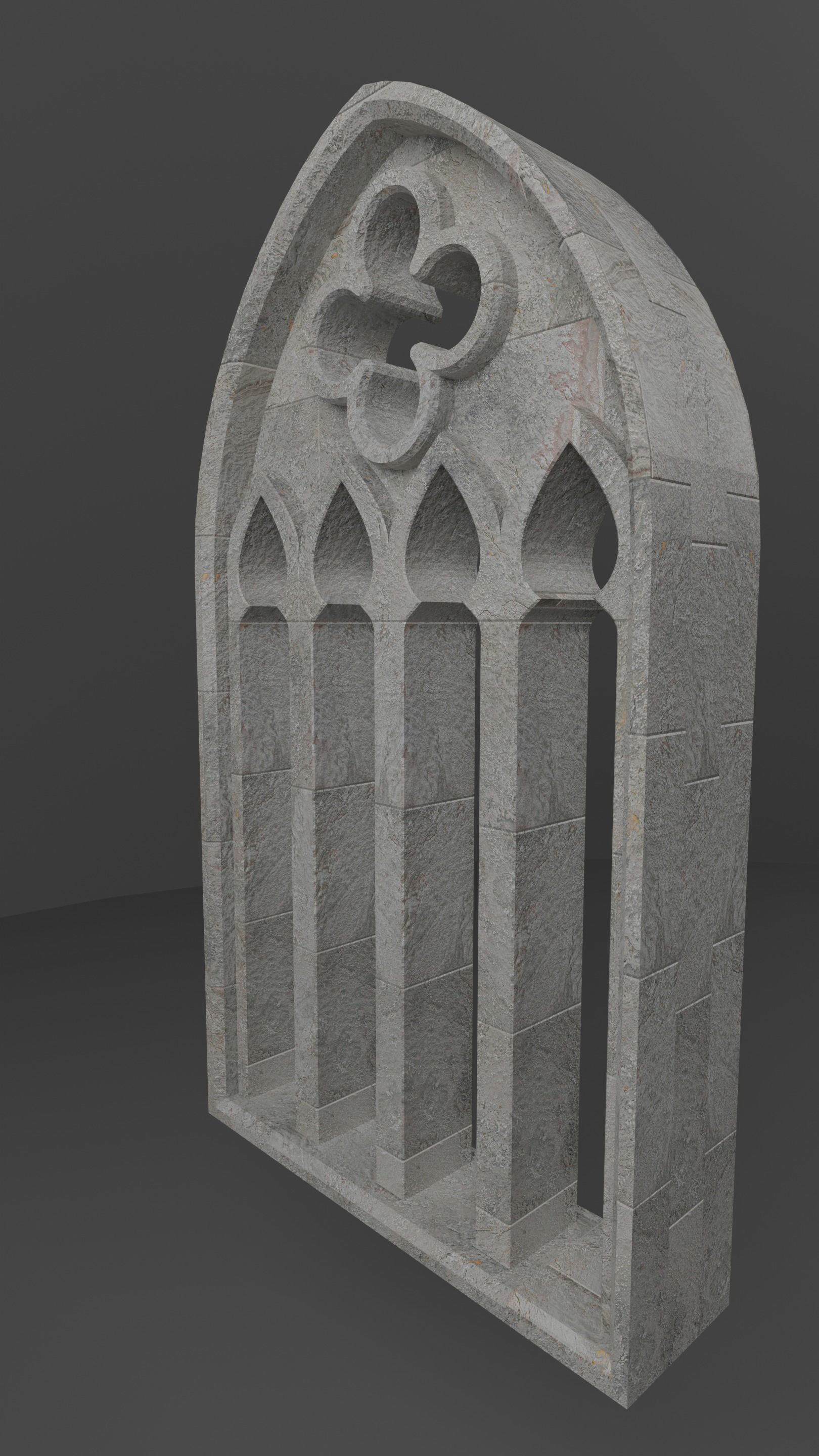 Gothic Medieval Window Set 3D model_8