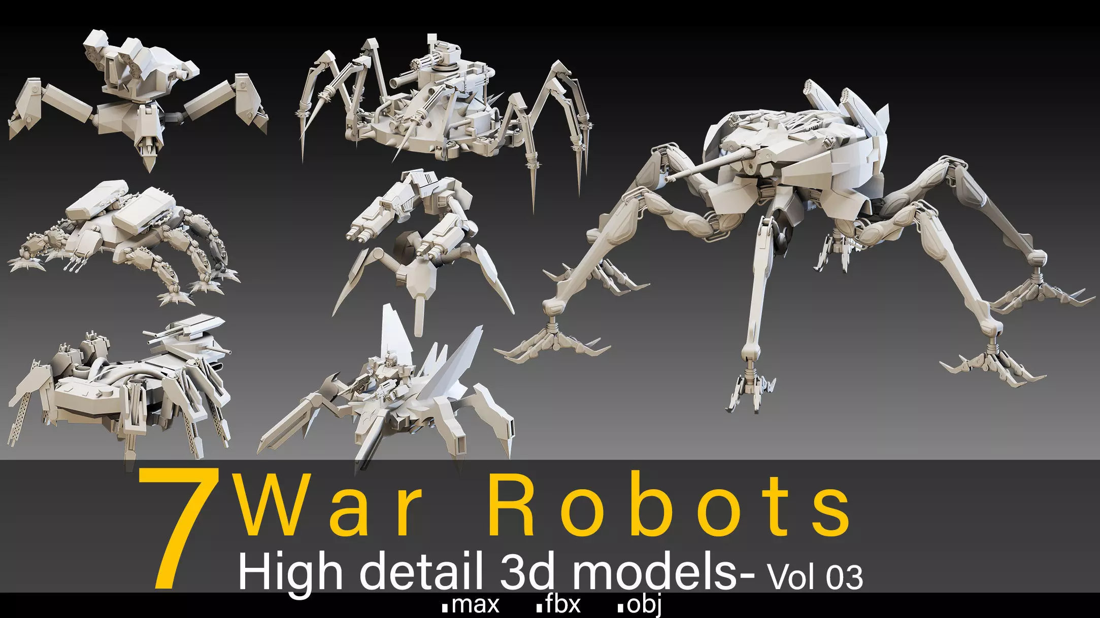 7 War Robots-Vol 03- High detail 3d models Low-poly 3D model_0
