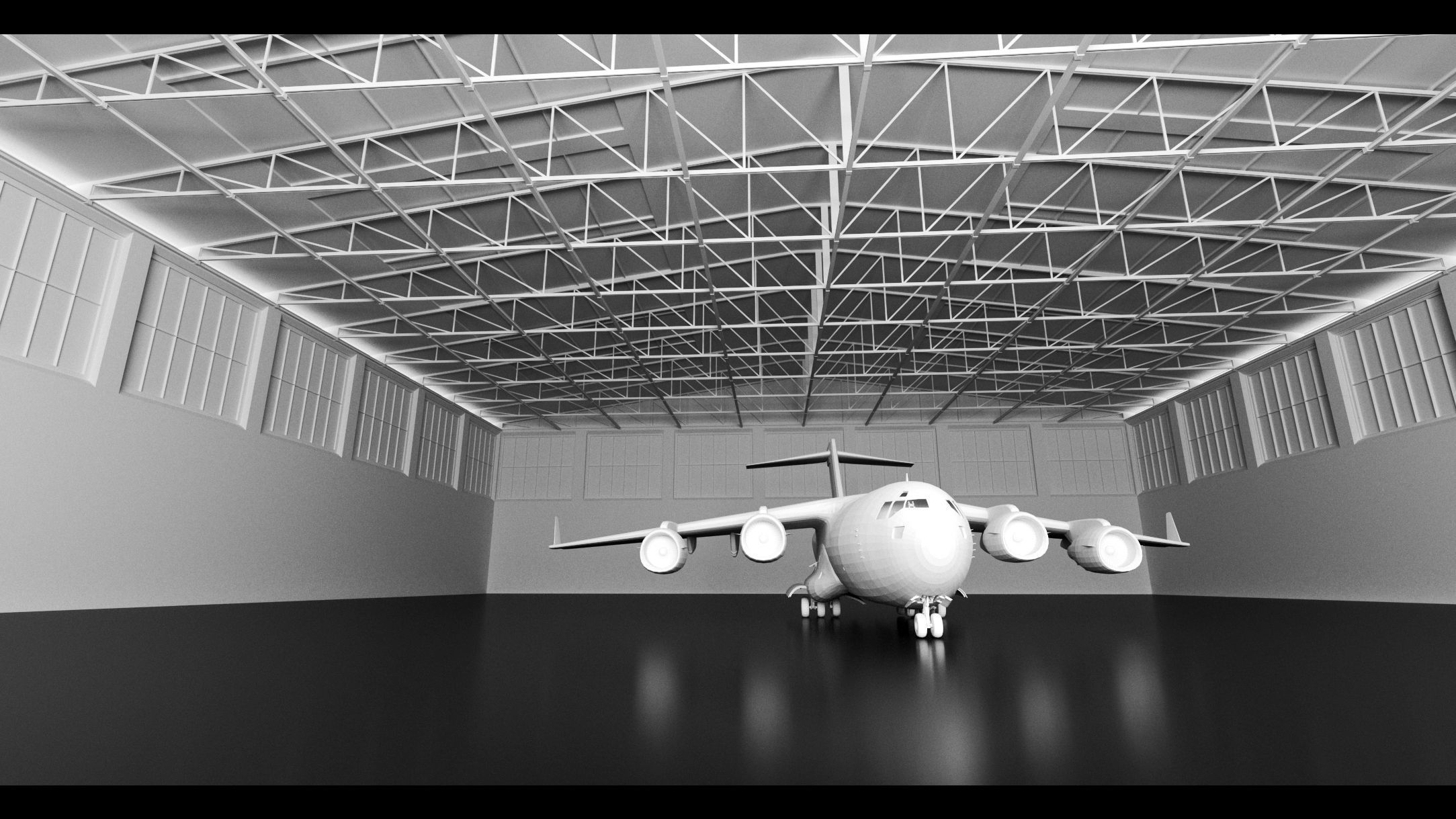 Airplane Hanger- Airlplane object- Vol 01- High detail 3d models Low-poly 3D model_5