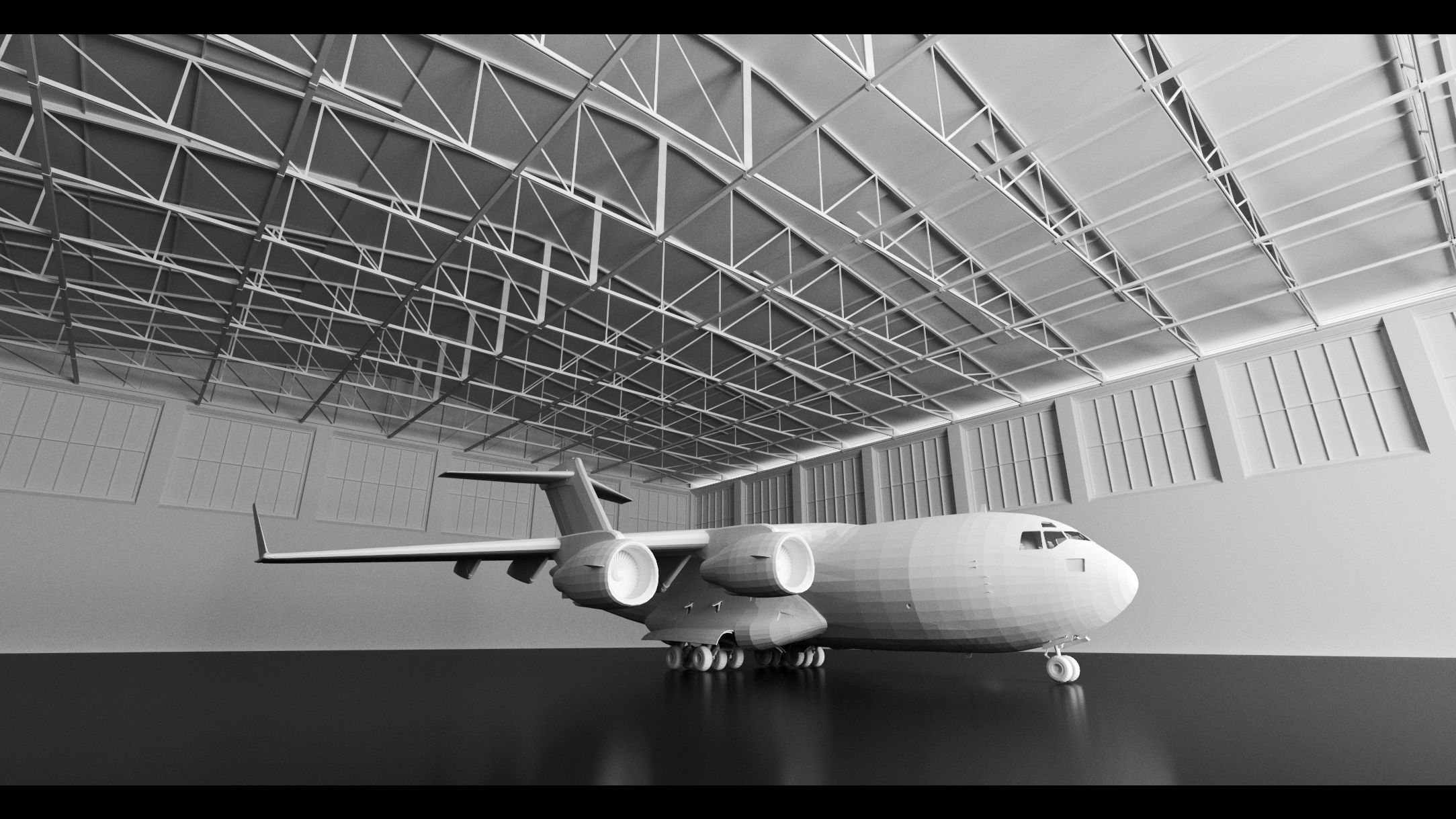 Airplane Hanger- Airlplane object- Vol 01- High detail 3d models Low-poly 3D model_1