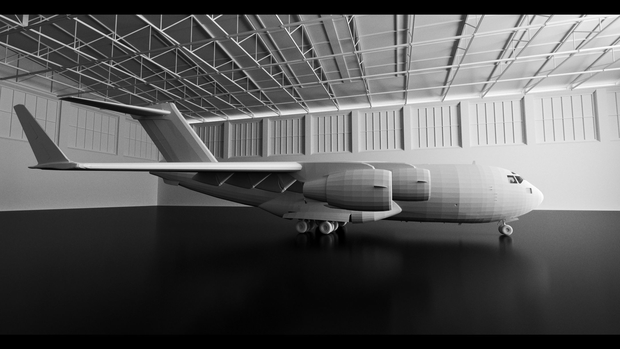 Airplane Hanger- Airlplane object- Vol 01- High detail 3d models Low-poly 3D model_7