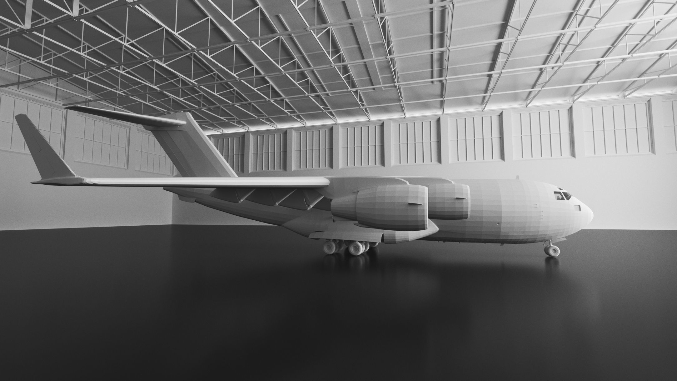 Airplane Hanger- Airlplane object- Vol 01- High detail 3d models Low-poly 3D model_8