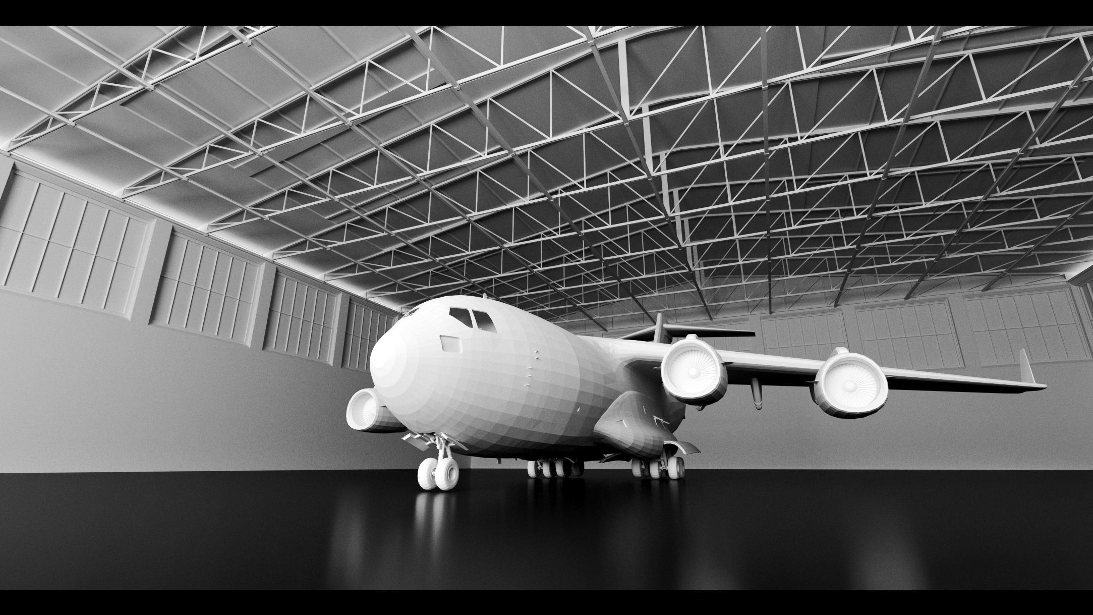 Airplane Hanger- Airlplane object- Vol 01- High detail 3d models Low-poly 3D model_3