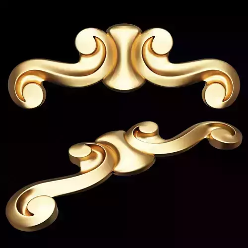 Carved Plaster Molding Decoration 028 Low-poly 3D model