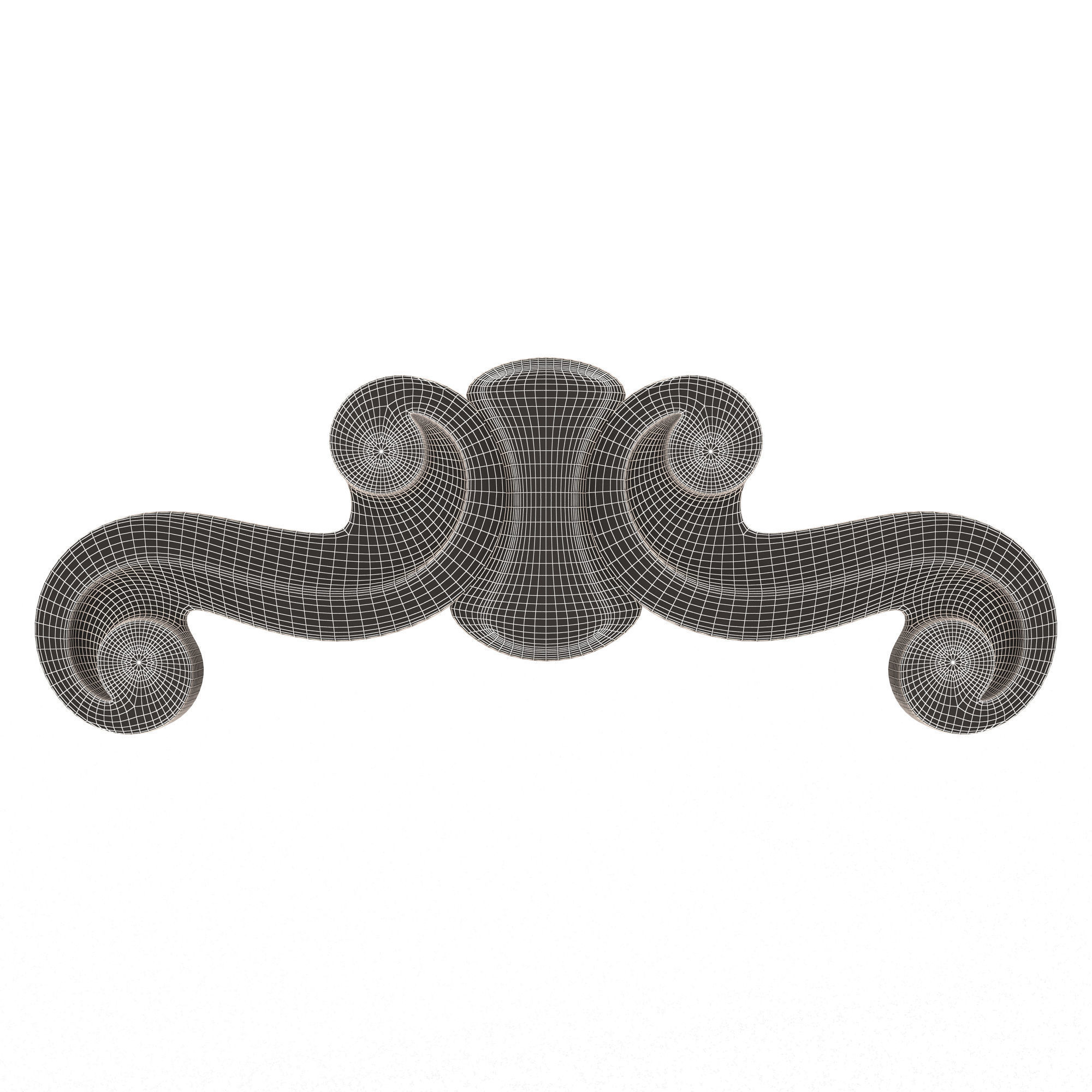 Carved Plaster Molding Decoration 028 Low-poly 3D model_6