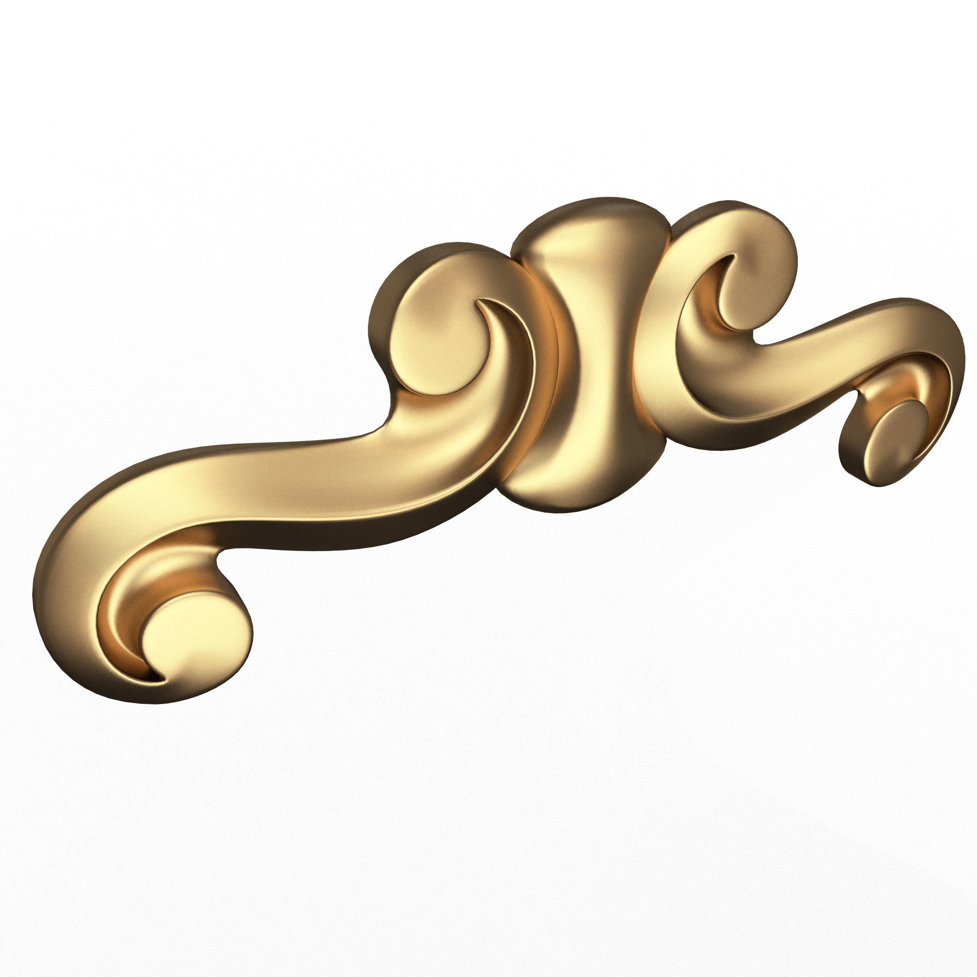 Carved Plaster Molding Decoration 028 Low-poly 3D model_1