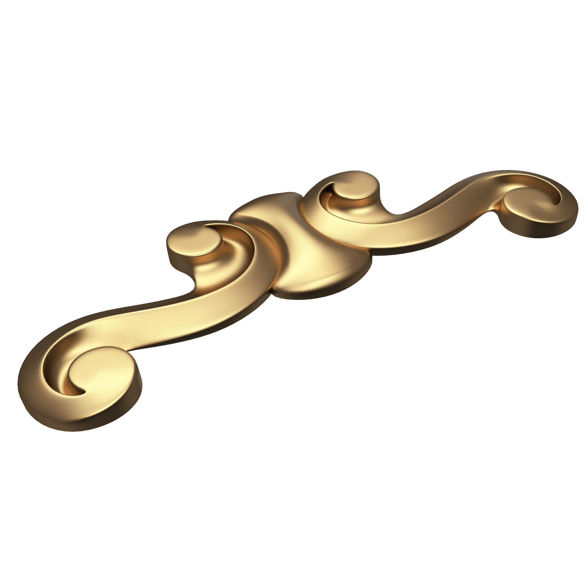 Carved Plaster Molding Decoration 028 Low-poly 3D model_5
