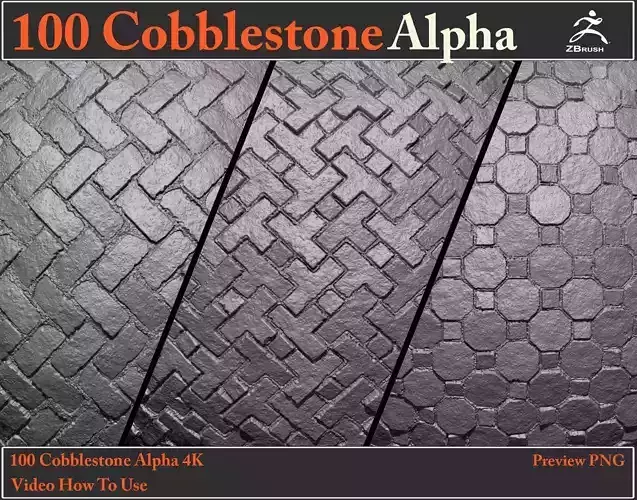 100 Cobblestone Alpha Maps - Video How To Use Texture