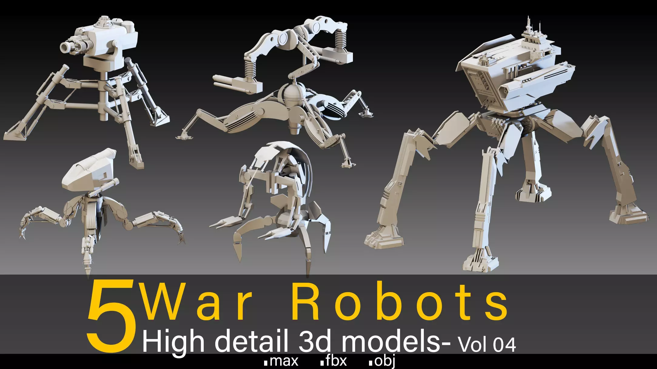 5 War Robots-Vol 04- High detail 3d models Low-poly 3D model_0