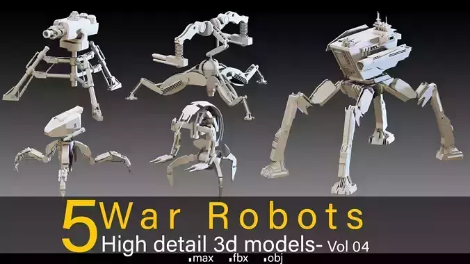 5 War Robots-Vol 04- High detail 3d models Low-poly 3D model 5 War Robots-Vol 04- High detail 3d models Low-poly 3D model