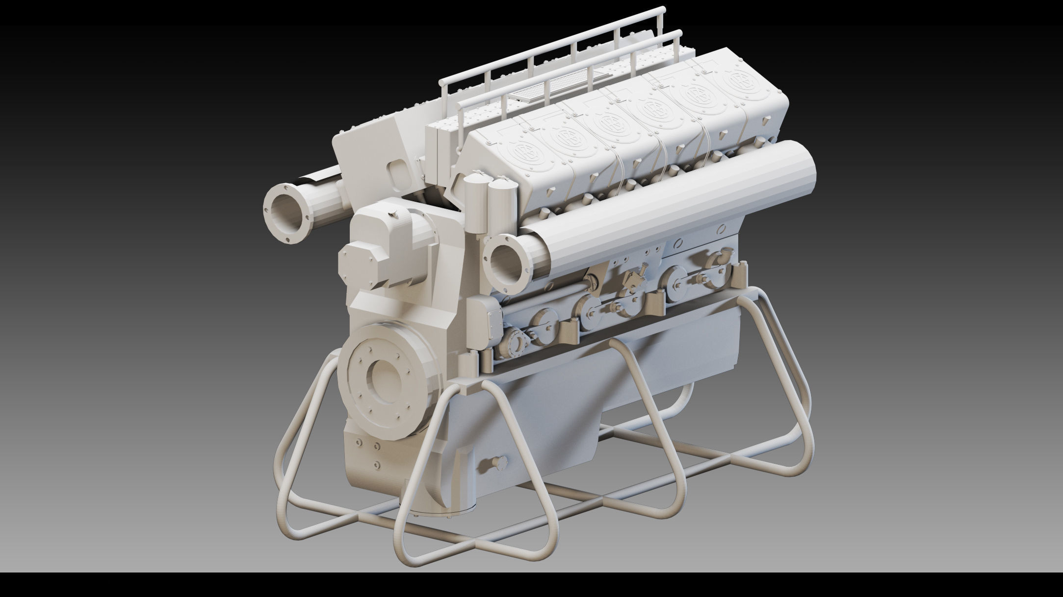 11 Industrial Engines- Vol 04- High detail 3d models Low-poly 3D model_4