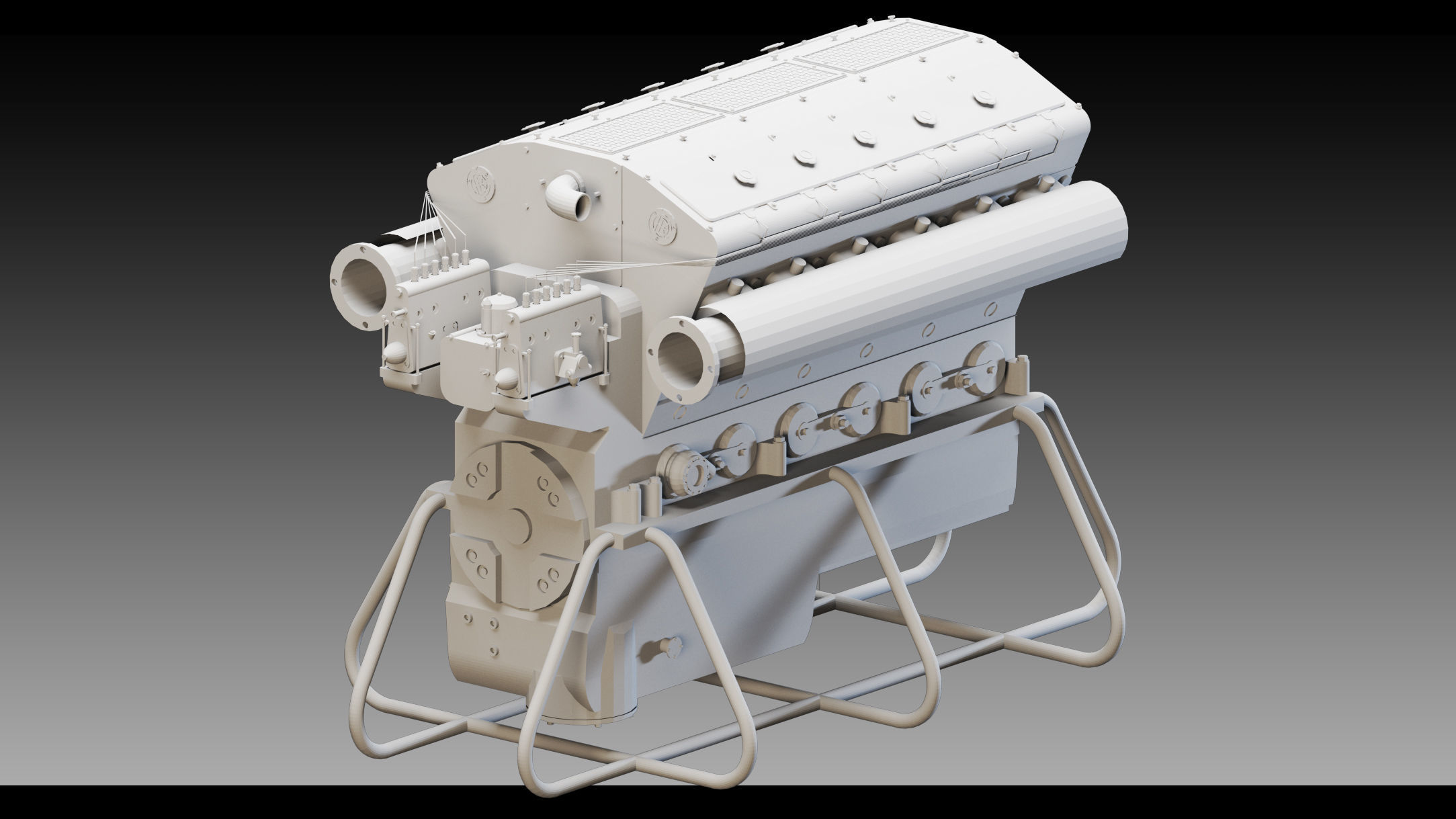 11 Industrial Engines- Vol 04- High detail 3d models Low-poly 3D model_5