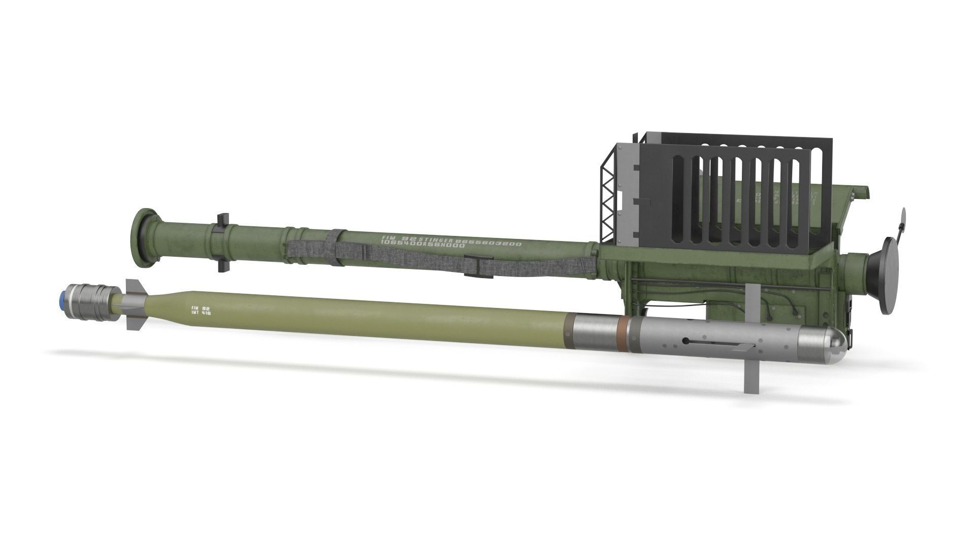 FIM 92 Stinger Missile with Launcher 3D model_18