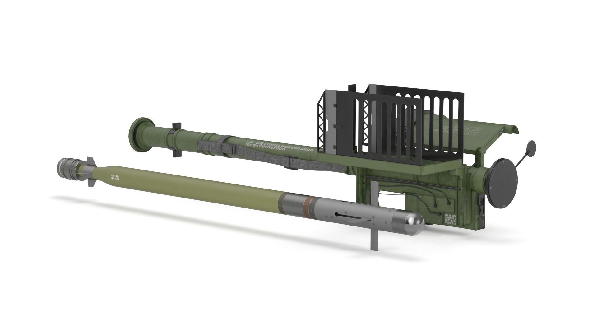 FIM 92 Stinger Missile with Launcher 3D model_34