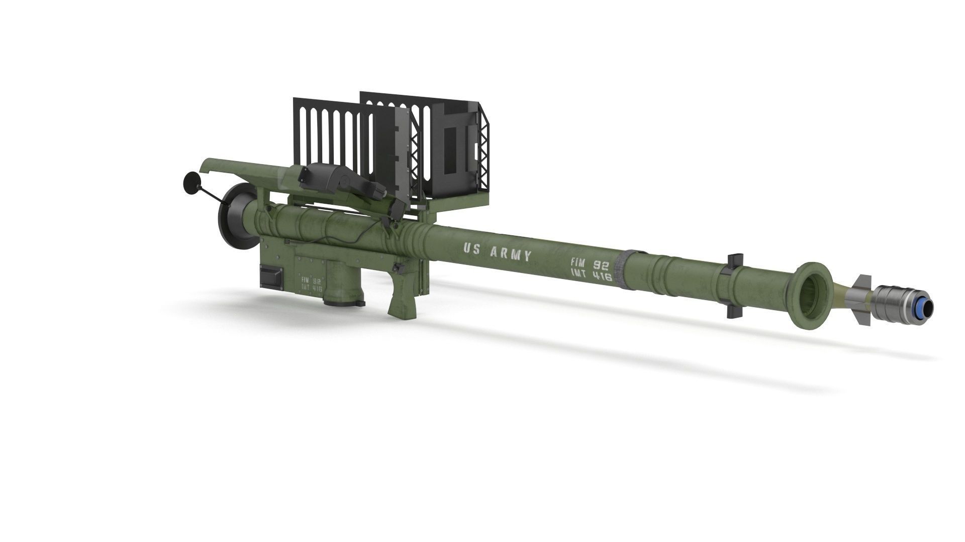 FIM 92 Stinger Missile with Launcher 3D model_26