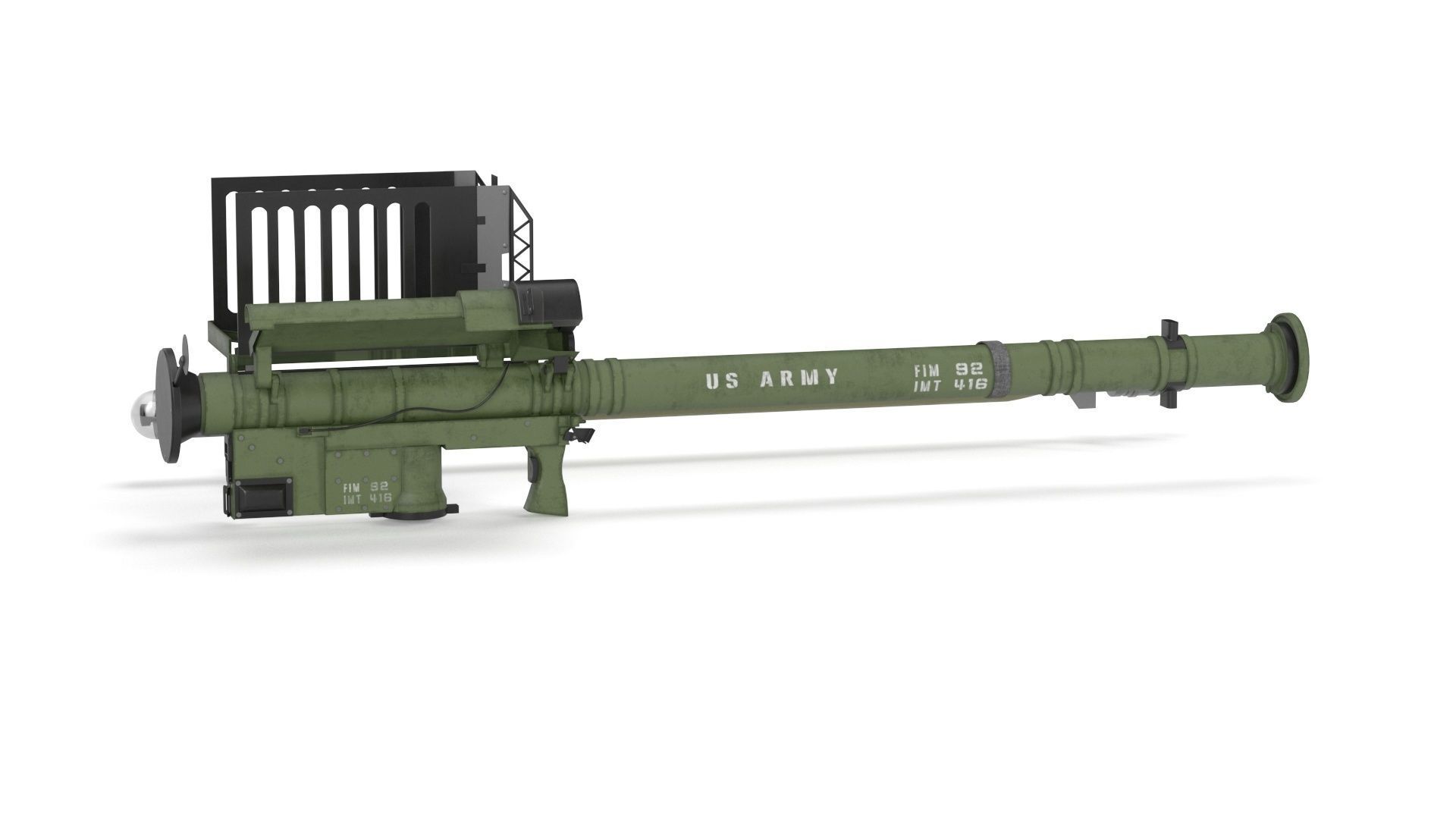 FIM 92 Stinger Missile with Launcher 3D model_28