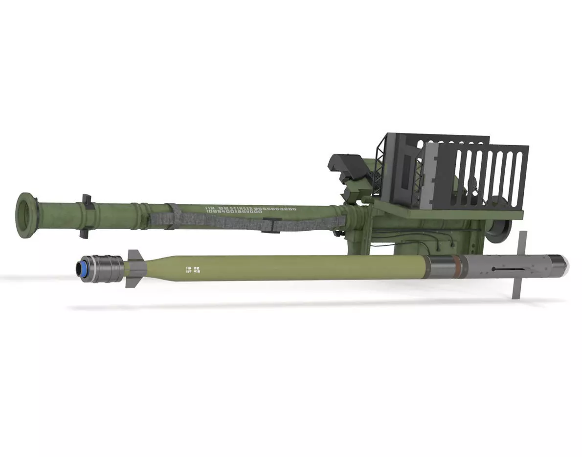 FIM 92 Stinger Missile with Launcher 3D model_0