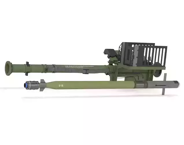 FIM 92 Stinger Missile with Launcher 3D model