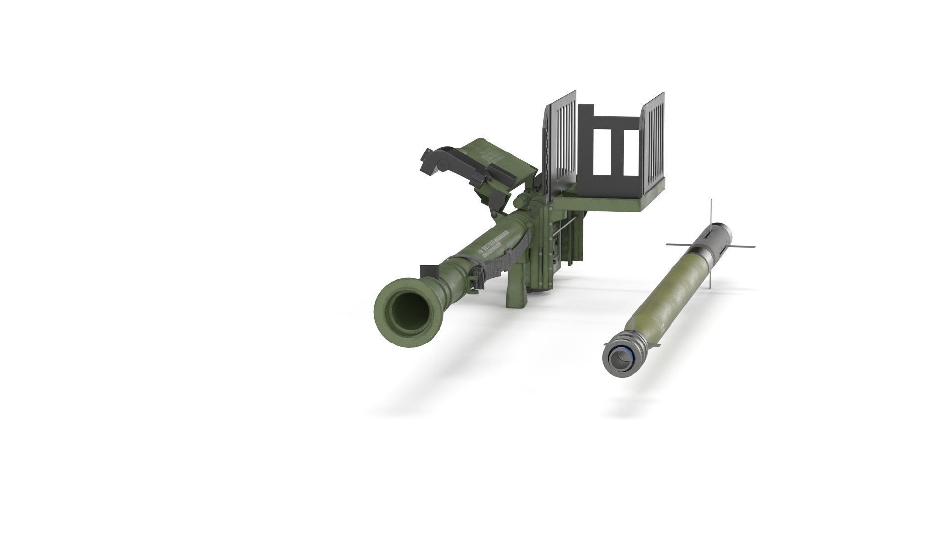 FIM 92 Stinger Missile with Launcher 3D model_24