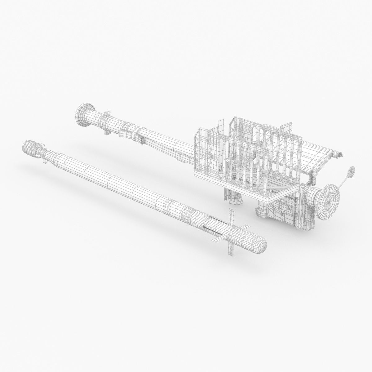 FIM 92 Stinger Missile with Launcher 3D model_37