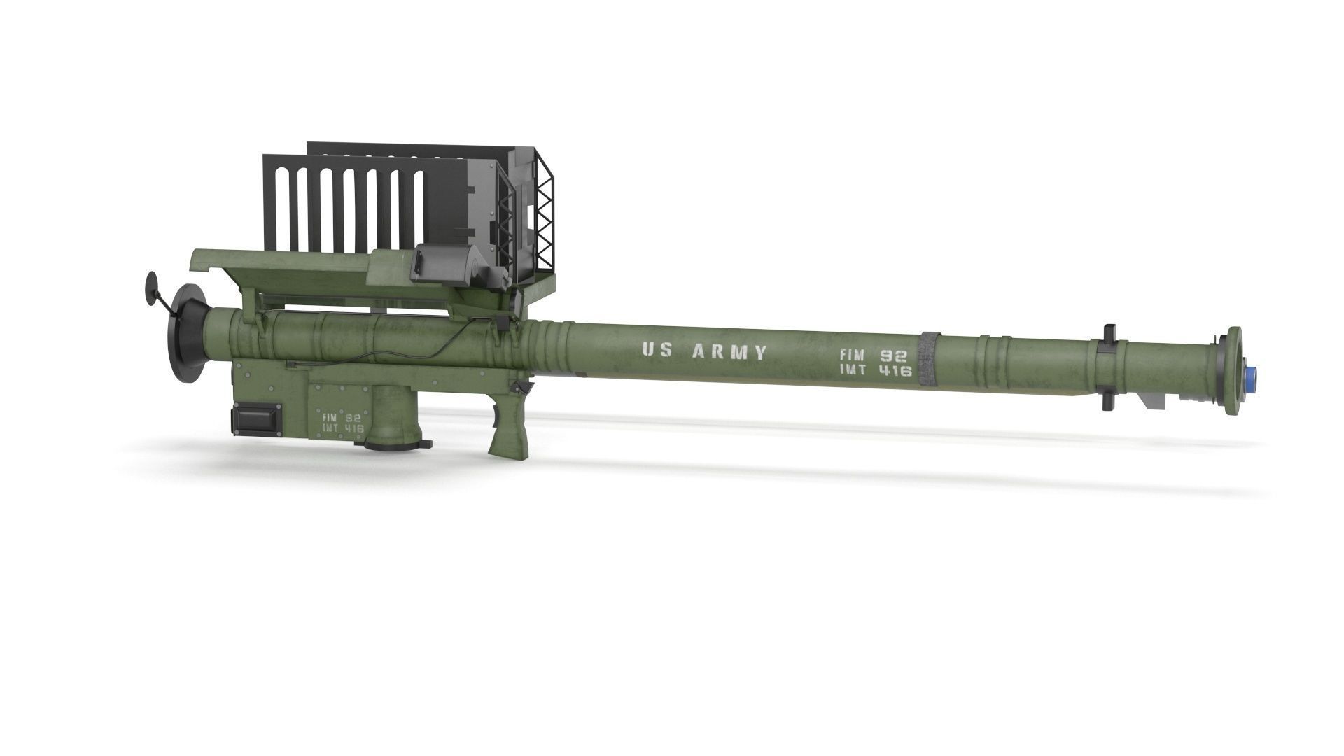 FIM 92 Stinger Missile with Launcher 3D model_27