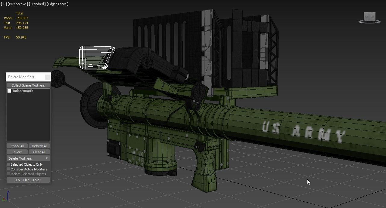 FIM 92 Stinger Missile with Launcher 3D model_7