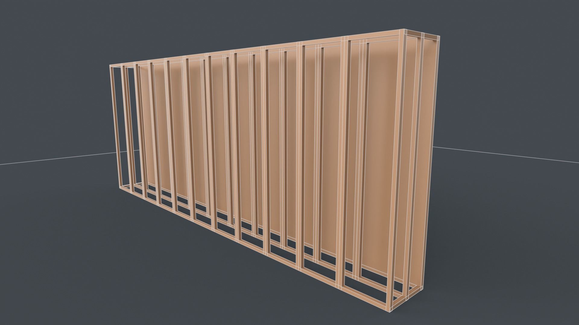 Advertising Stand Low-poly 3D model_7