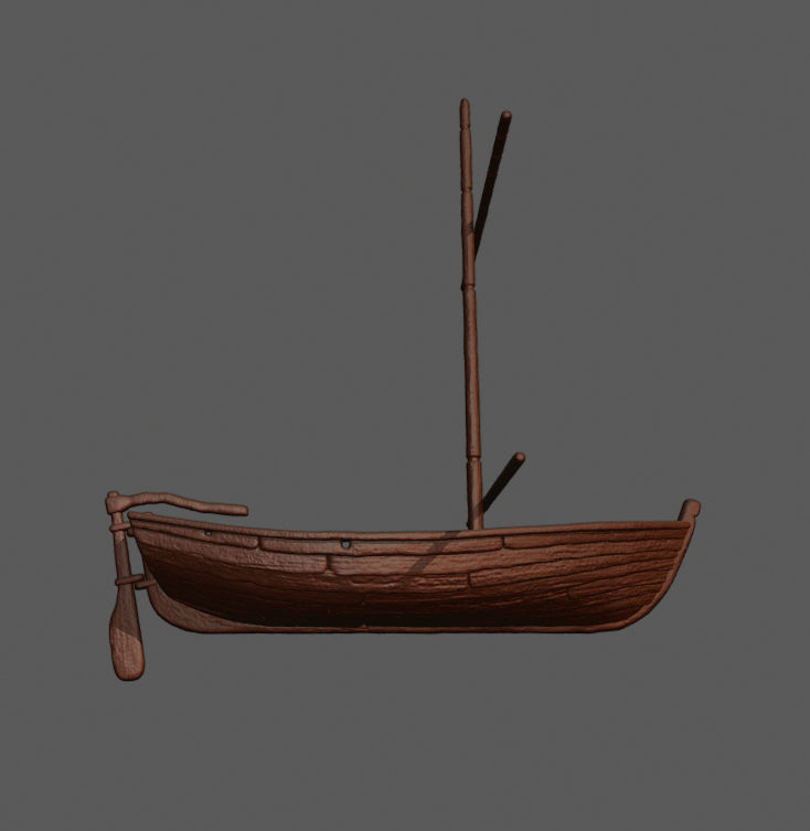 Sailboat 3D Print wooden boat 3D print model_6