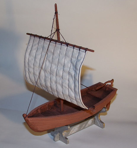 Sailboat 3D Print wooden boat 3D print model