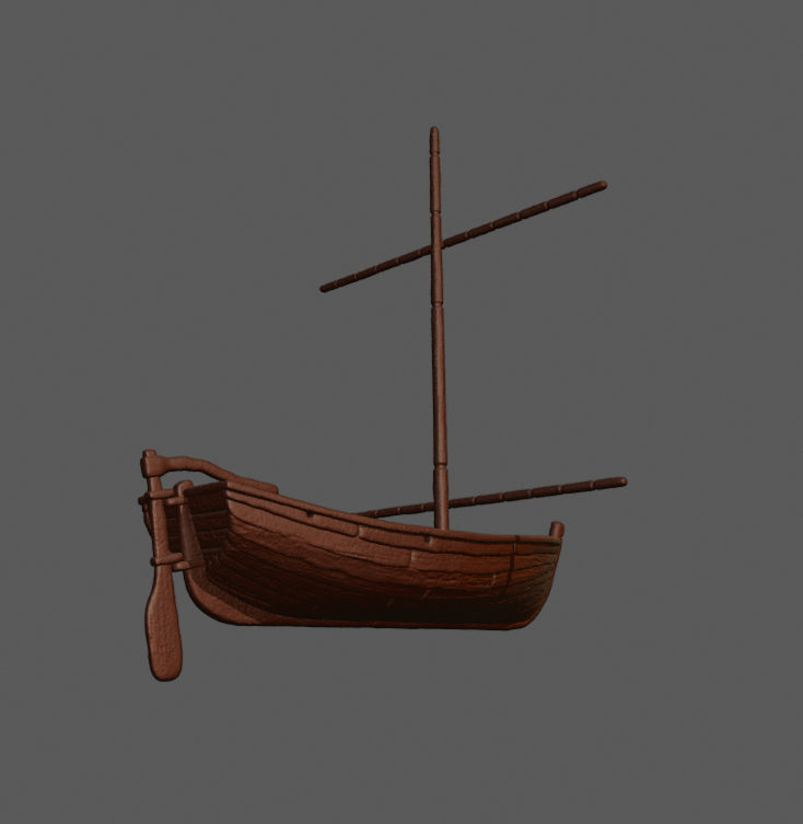 Sailboat 3D Print wooden boat 3D print model_7