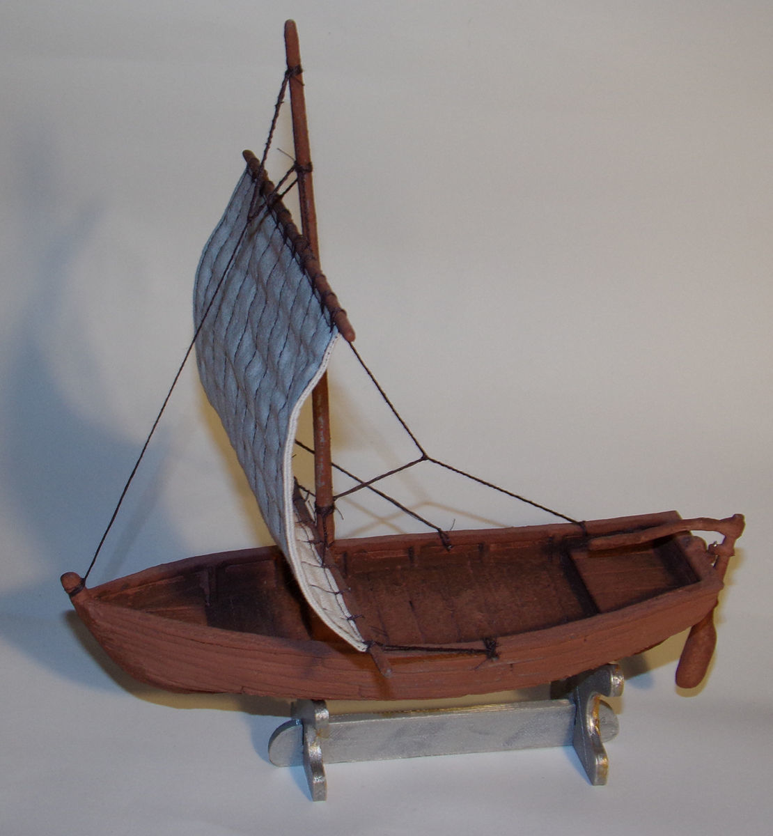 Sailboat 3D Print wooden boat 3D print model_1