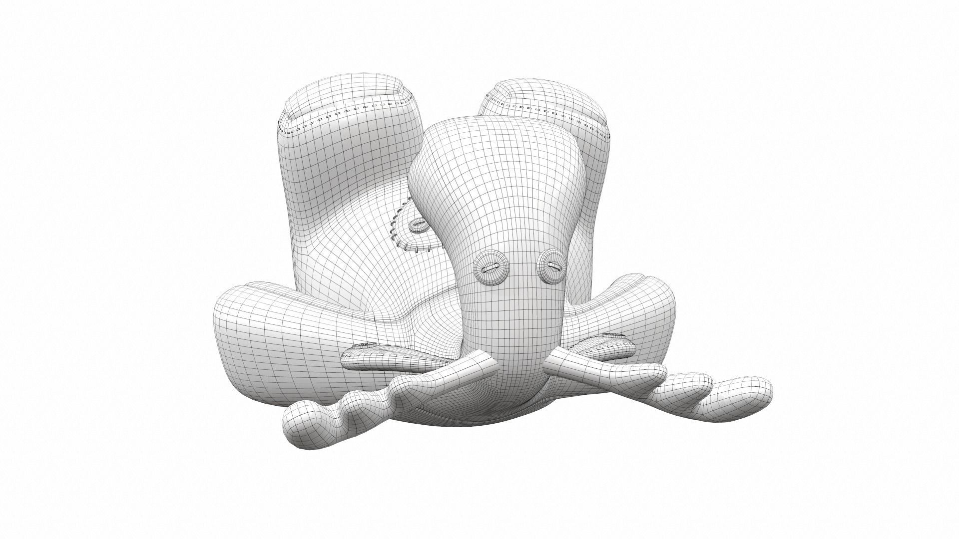 Plush toy elk 3D model_10