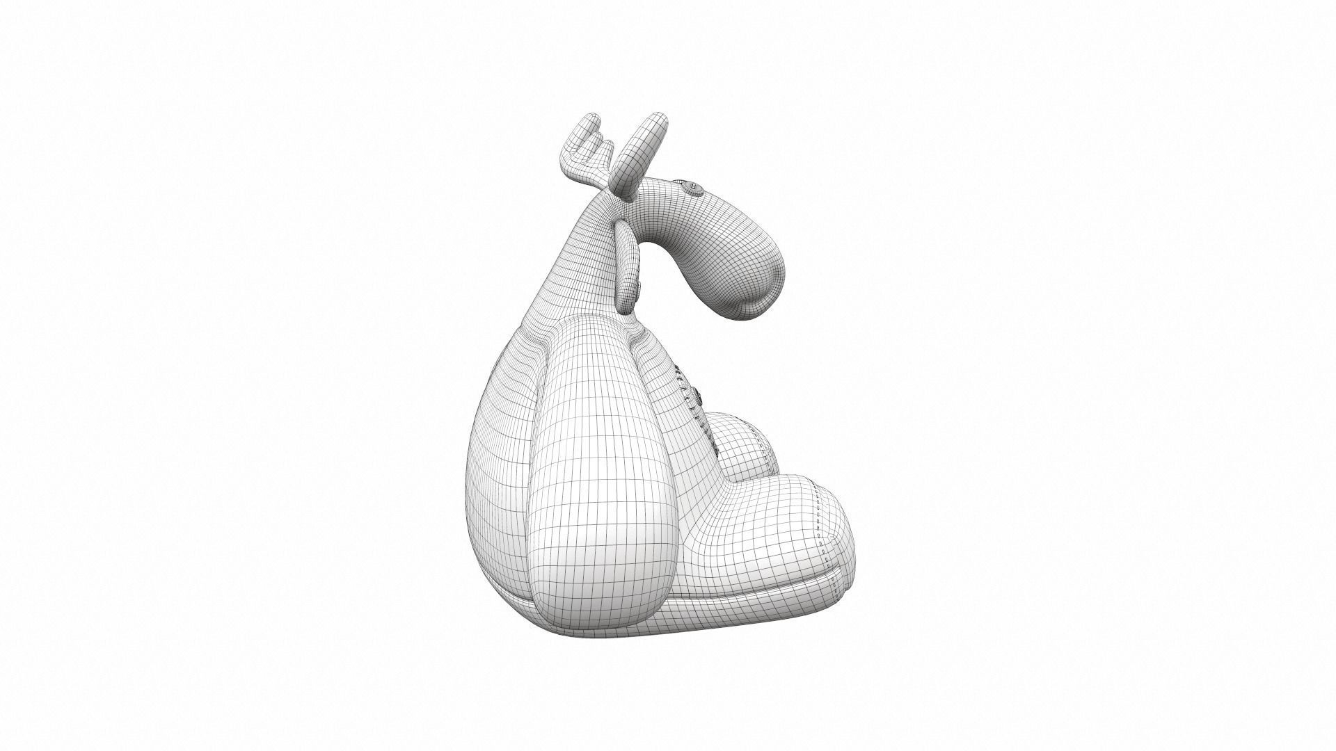 Plush toy elk 3D model_7