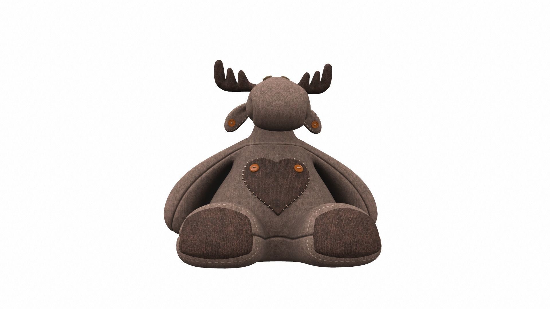 Plush toy elk 3D model_1
