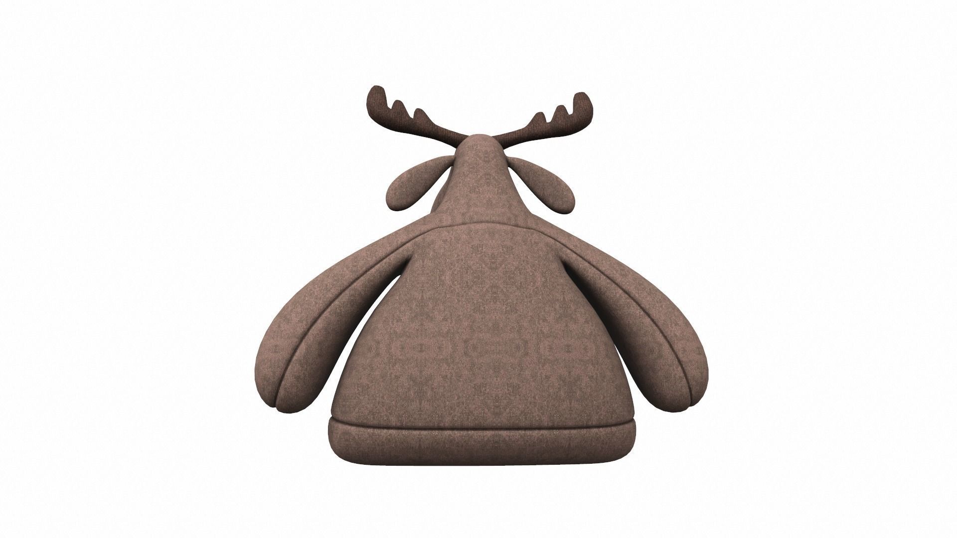 Plush toy elk 3D model_3