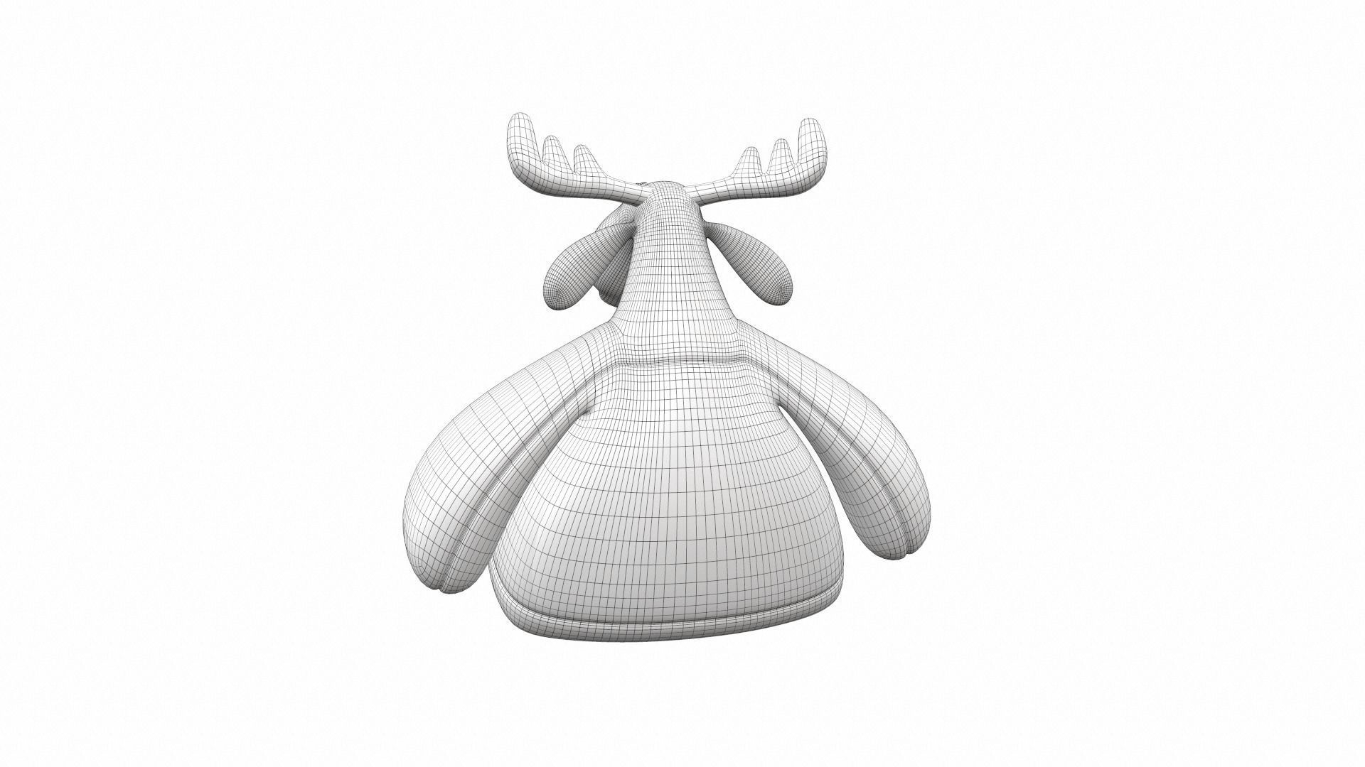 Plush toy elk 3D model_8