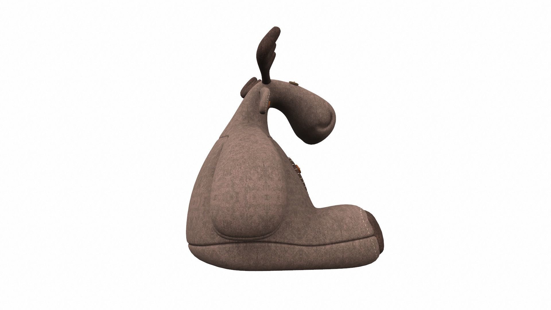 Plush toy elk 3D model_2