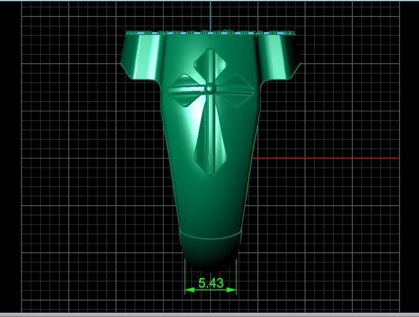 ring cross with the face of jesus  751 3D print model_7